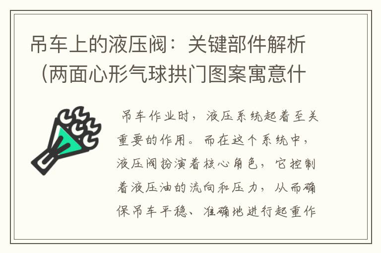 吊车上的液压阀：关键部件解析（两面心形气球拱门图案寓意什么）