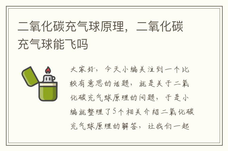 二氧化碳充气球原理，二氧化碳充气球能飞吗