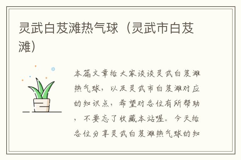 灵武白芨滩热气球（灵武市白芨滩）